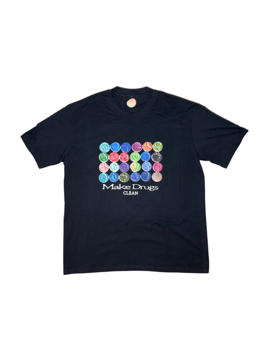 MAKE DRUGS CLEAN BLACK TEE 2
